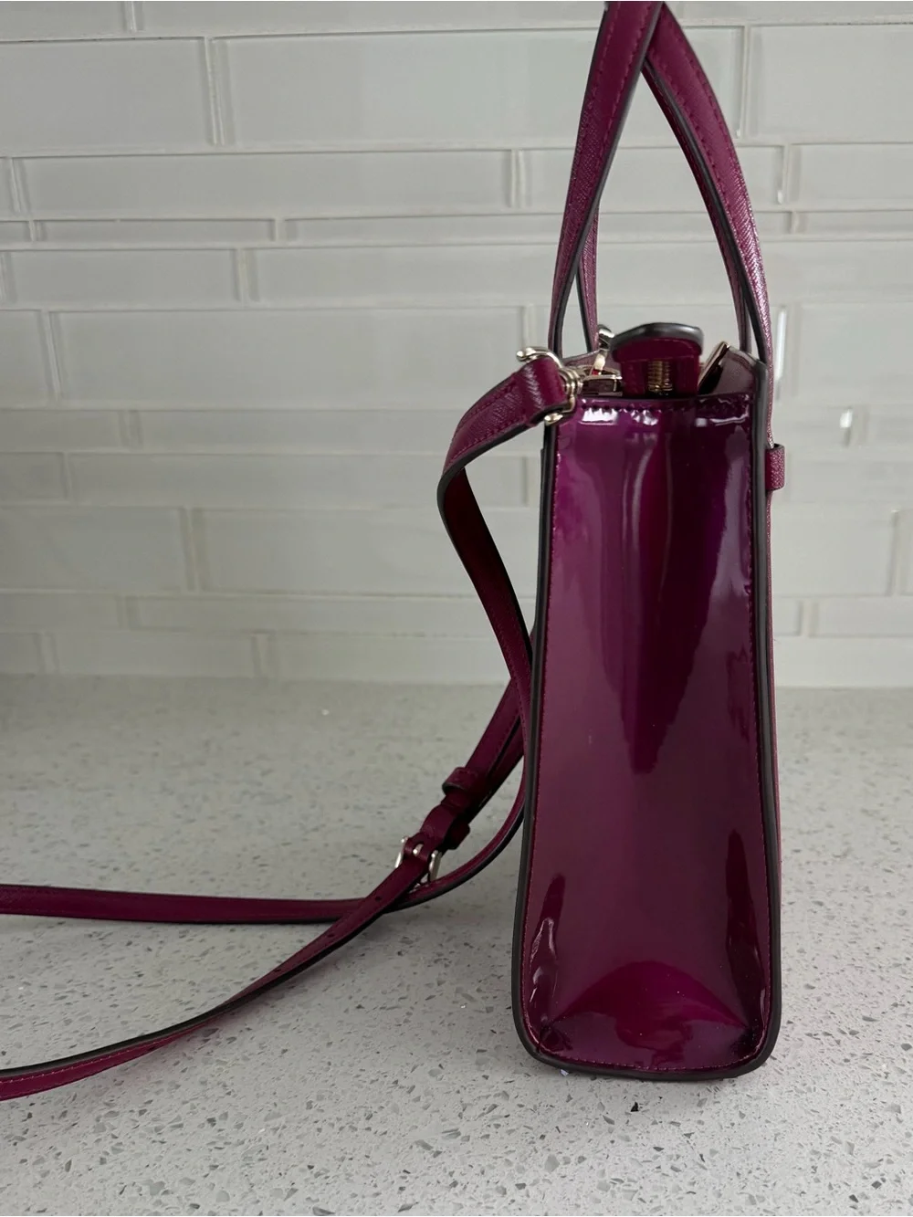 Kate Spade Kenzie Small Tote Crossbody In Dark Raspberry